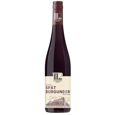 Markgräflich Badisches Weinhaus 1112 Spätburgunder trocken 0,75L - Etikett verschmutzt/beschädigt 