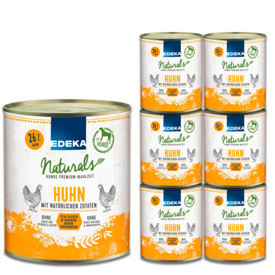 EDEKA Naturals Huhn Hundefutter 6x800G 