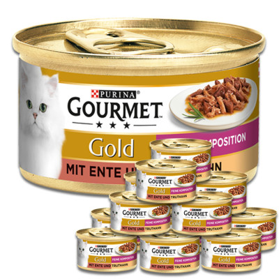 Purina Gourmet Gold mit Ente & Truthahn 12x85G 