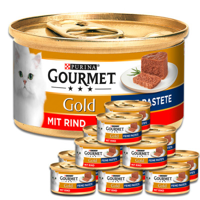 Purina Gourmet Gold Feine Pastete mit Rind 12x85G 