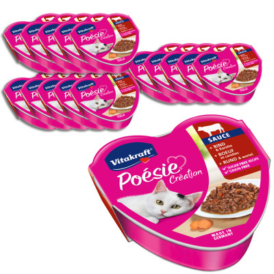Vitakraft Poésie Création Rind & Karotte Katzenfutter nass 15x85G 