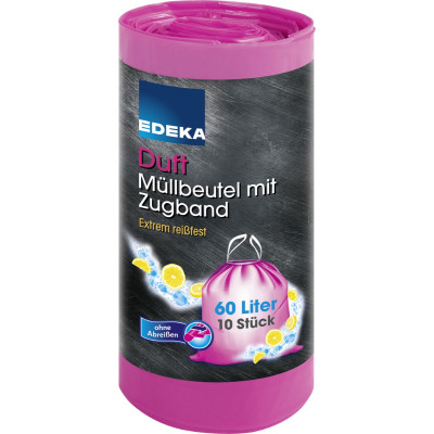 EDEKA Duft Müllbeutel mit Zugband 60L 10ST 