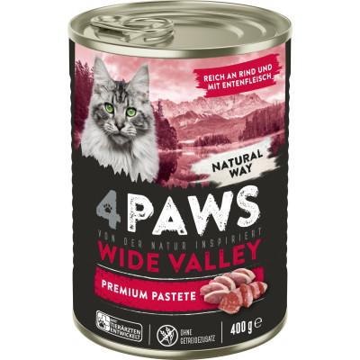 4Paws Wide Valley Reich an Rind und mit Entenfleisch 400G 