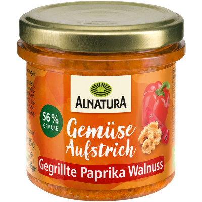 Alnatura Bio Gegrillte Paprika Walnuss Aufstrich 135G 