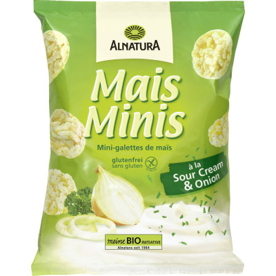 Alnatura Bio Mais Minis a la Sour Cream & Onion 50G 