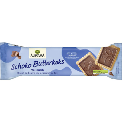 Alnatura Bio Schoko Butterkeks mit Vollmilchschokolade 130G 