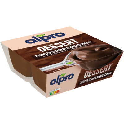 Alpro Soya Dessert Dunkle Schokolade feinherb 4ST 500G 
