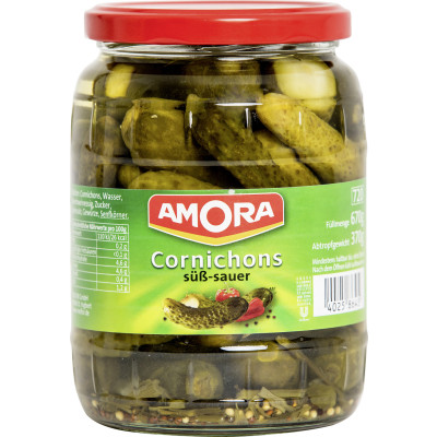 Amora Cornichons 670G 