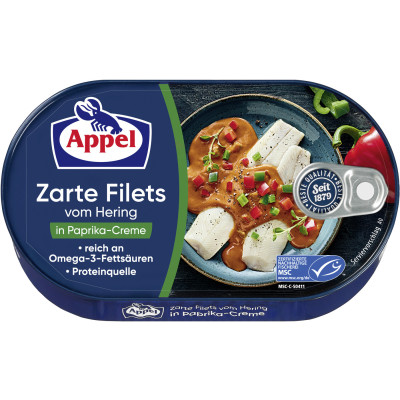 Appel zarte Heringsfilets in Paprika-Creme 200G 