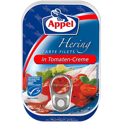 Appel zarte Heringsfilets in Tomaten-Creme 100G 