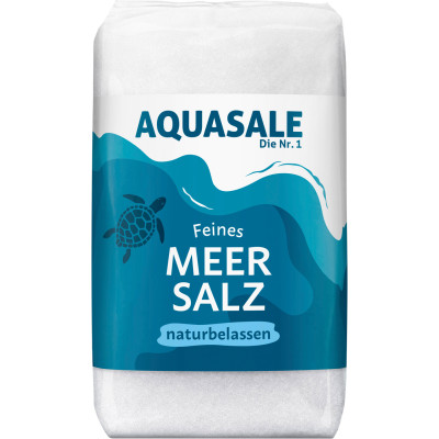 Aquasale Meersalz fein naturbelassen 500G 