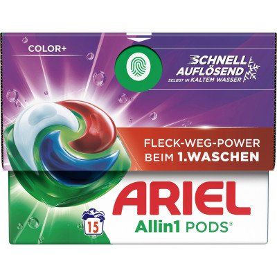 Ariel Colorwaschmittel Flüssig All-in-1 Pods Color 298,5G 15WL 