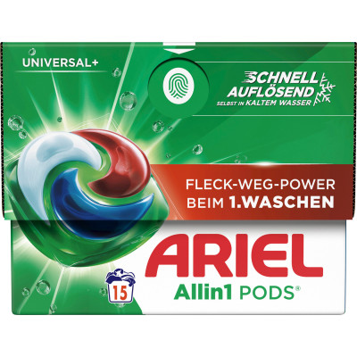 Ariel Vollwaschmittel Flüssig All-in-1 Pods Universal 316,5G 15WL 