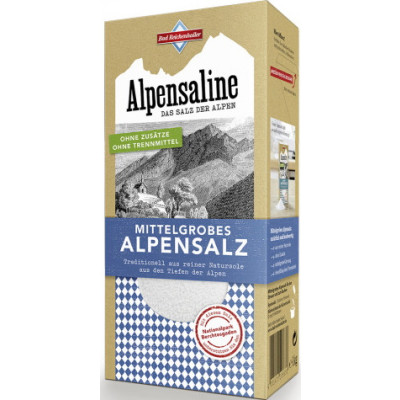 Bad Reichenhaller Alpensaline Mittelgrobes Alpensalz 1KG 