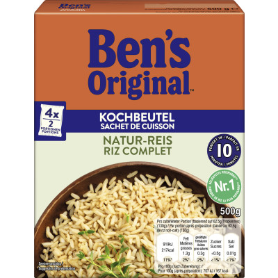 Ben's Original Natur-Reis Kochbeutel 500G 