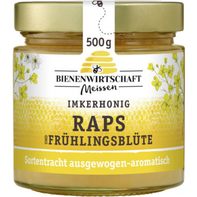 Bienenwirtschaft Honig Raps und Frühlingsblüte 500G 