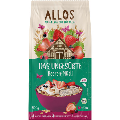 Allos Bio Das ungesüßte Beeren-Müsli 500G 
