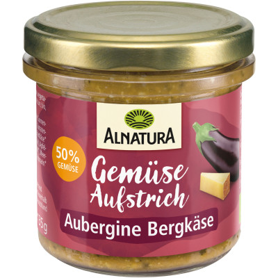 Alnatura Bio Gemüseaufstrich Aubergine Bergkäse 135G 