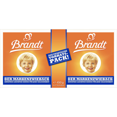 Brandt Markenzwieback Doppelpack 450G 