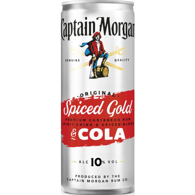 Captain Morgan Original Spiced Gold & Cola 10% 0,25L - Abverkauf 