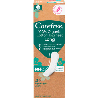 Carefree Slipeinlagen Organic Cotton Long 24ST 