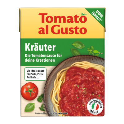 Casalasco Societa Agricola Tomato al Gusto Tomatensauce Kräuter 390G 