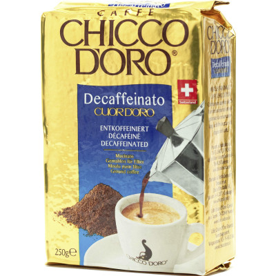 Chicco D'Oro Cuor d'Oro Kaffee entkoffeiniert gemahlen 250G 