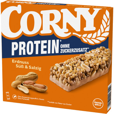 Corny Protein Erdnuss Süß & Salzig 4ST 100G 