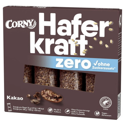 Corny Haferkraft Kakao Zero Zucker 4ST 140G 