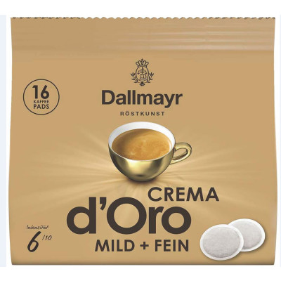 Dallmayr Crema d´Oro mild & fein Kaffeepads 16ST 112G 