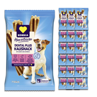 EDEKA Herzstücke I Love Dental Plus Kausnack 18x7 Stück