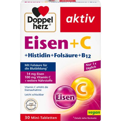 Doppelherz Eisen+C+Histidin+Folsäure 30ST 