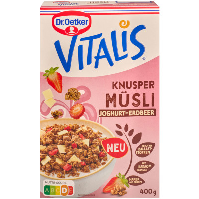 Dr.Oetker Vitalis Knusper Joghurt-Erdbeer 400G 