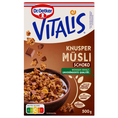 Dr.Oetker Vitalis Knuspermüsli Schoko 500G 