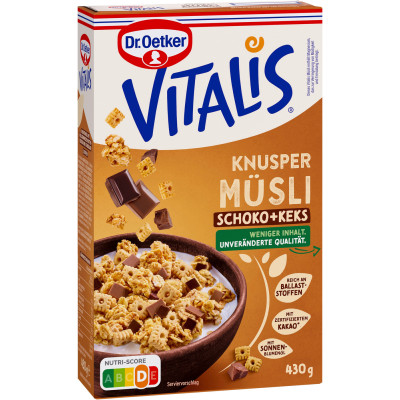 Dr.Oetker Vitalis Knuspermüsli Schoko Keks 430G 