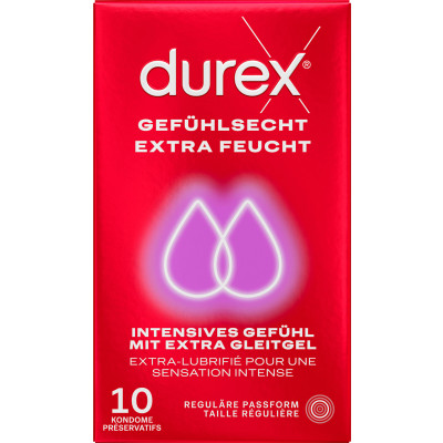Durex Gefühlsecht Extra Feucht Kondome 10ST 