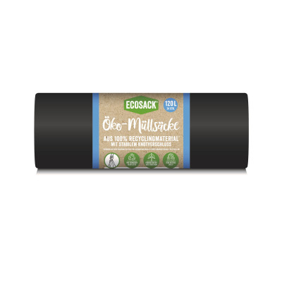 Ecosack Müllbeutel schwarz 120L 24ST 