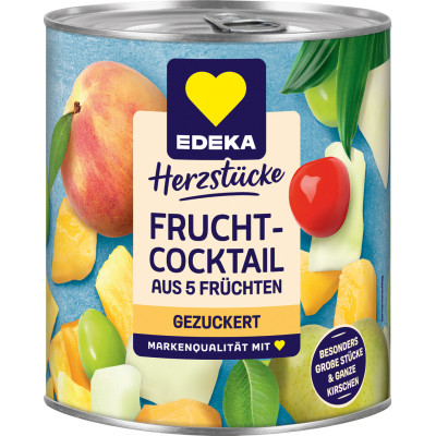 EDEKA Herzstücke 5-Fruchtcocktail gezuckert 820G 