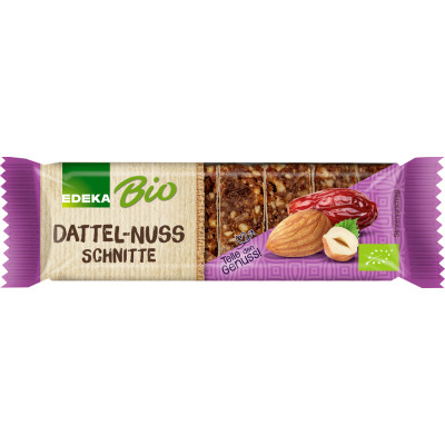 EDEKA Bio Nuss Dattel Fruchtschnitte 60G 