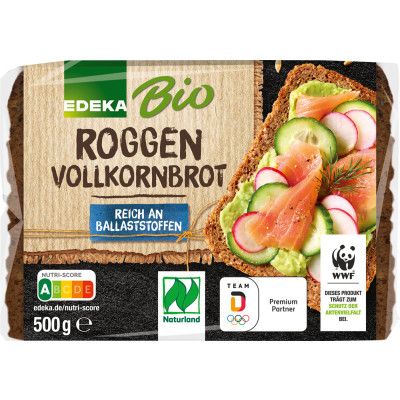 EDEKA Bio Roggenvollkornbrot 500G 