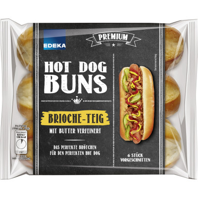 EDEKA Brioche Hot Dog Buns 6ST 270G - MHD  11.04.2026 