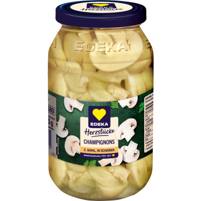 EDEKA Herzstücke Champignons 2. Wahl in Scheiben 530G 