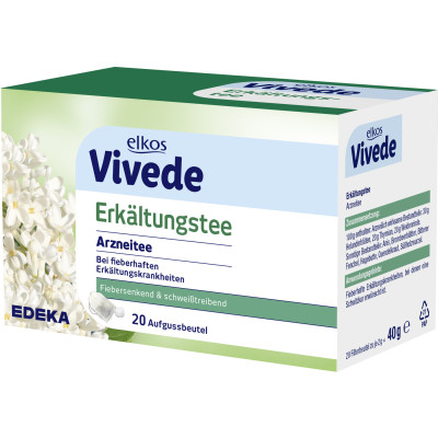 elkos VIVEDE Erkältungstee 20ST 40G 