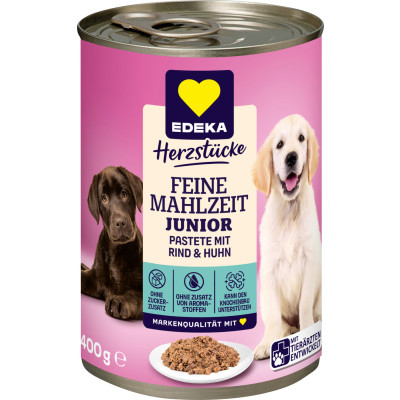 EDEKA Herzstücke Feine Mahlzeit Junior mit Rind & Huhn 400G 