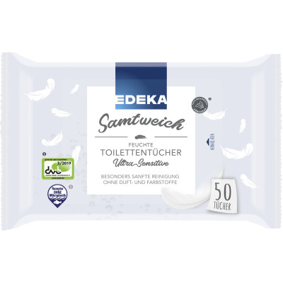EDEKA Feuchtes Toilettenpapier Samtweich Ultra-Sensitiv 50ST 