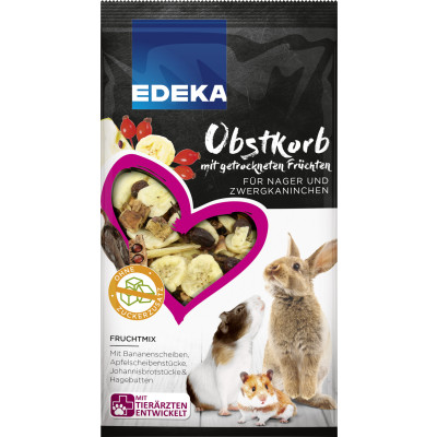 EDEKA Obstkorb mit getrockneten Früchten 70G für Kleintiere - Abverkauf 
