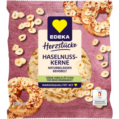 EDEKA Herzstücke Haselnusskerne naturbelassen, gehobelt 100G 