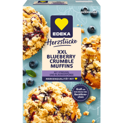 EDEKA Herzstücke XXL Blueberry Crumble Muffins 360G 