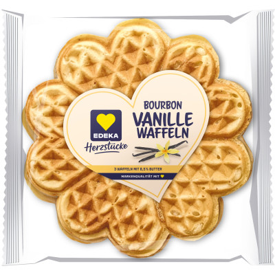EDEKA Herzstücke Bourbon-Vanille Waffeln 3ST 165G 