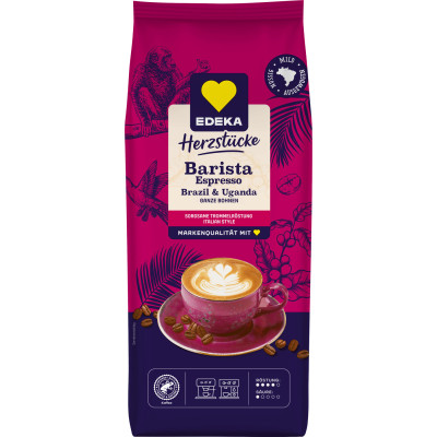 EDEKA Herzstücke Ganze Bohne Espresso Brazil & Uganda 1 KG 